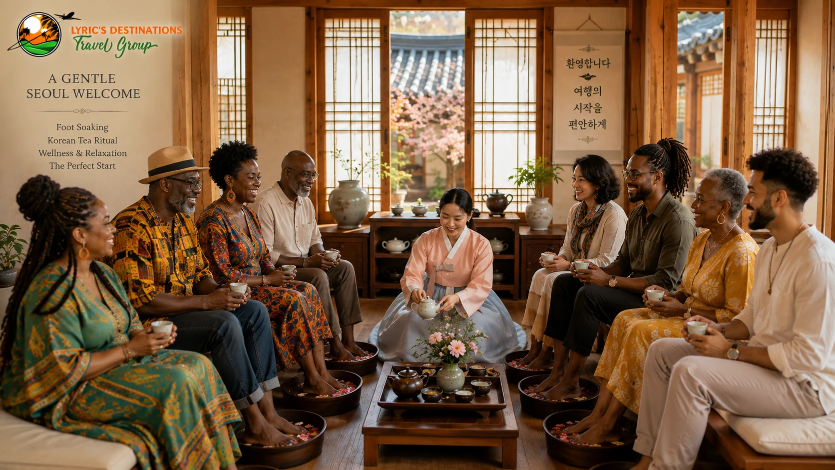 A gentle Seoul welcome with tea and a foot-soaking ritual