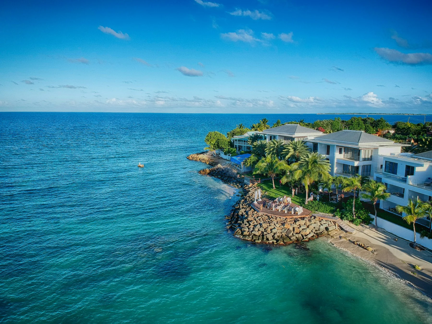 Clear Caribbean cove in Antigua and Barbuda